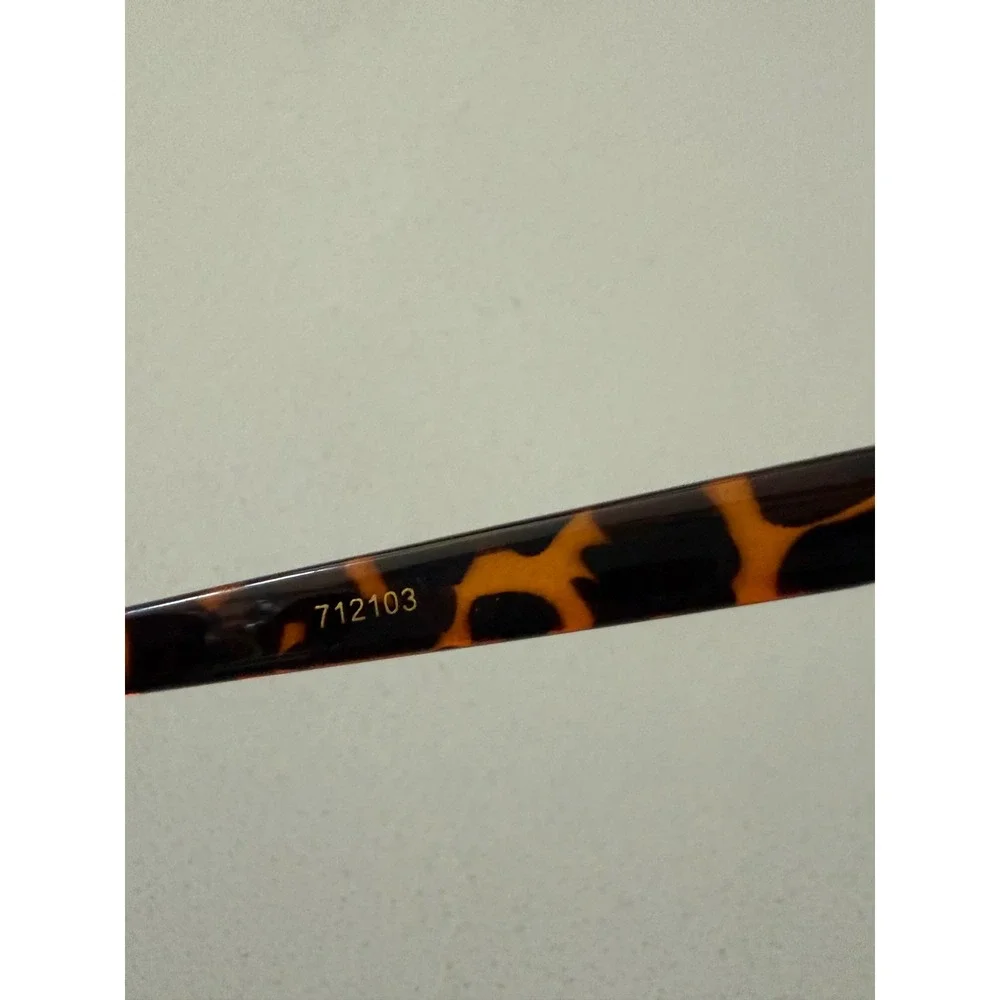 Aviator Sunglasses Clear Frame Tortoiseshell Temples Smoke Gradient 712103